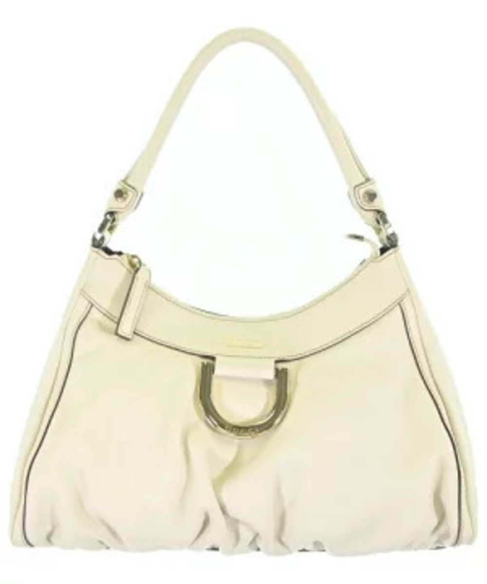 Gucci Abbey D Ring shoulder bag light gathered slouchy Ivory White